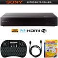 Wi-Fi HDMI DVD/CD and Lens Disc with Laser Streaming + BDP-S3700 Player Keyboard Backlit Wireless Sony Cleaner for Blu-ray Includes, 6ft Cable Players Touchpad, Accessories 2.4GHz with Bundle