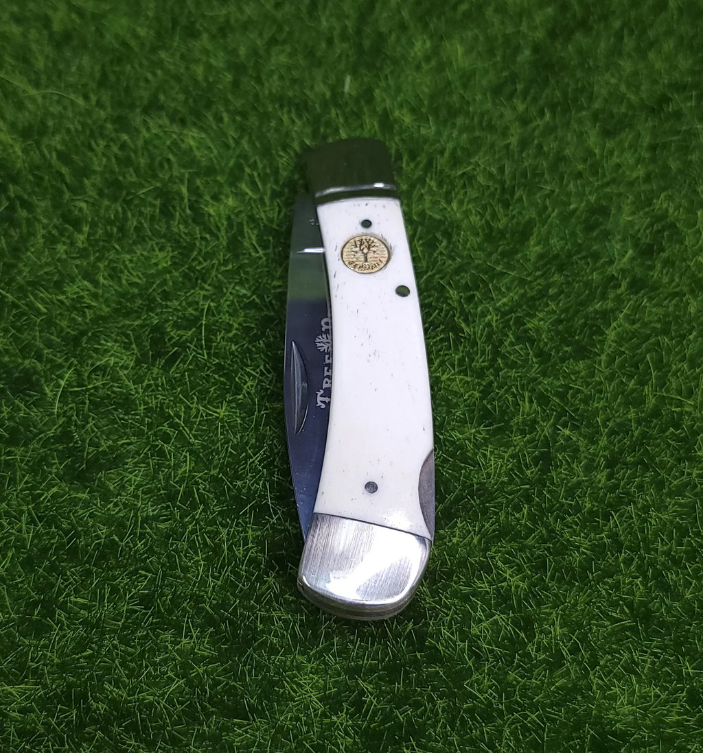 FOLDER 2.88" BOKER TRADITIONAL BONE SERIES CARBON STEEL WHITE POINT DROP