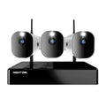 3 Cameras 4K Hard with 1080p Wi-Fi Spotlight HD Night 10 Channel Free Drive (Battery) 1TB Owl and Wire NVR