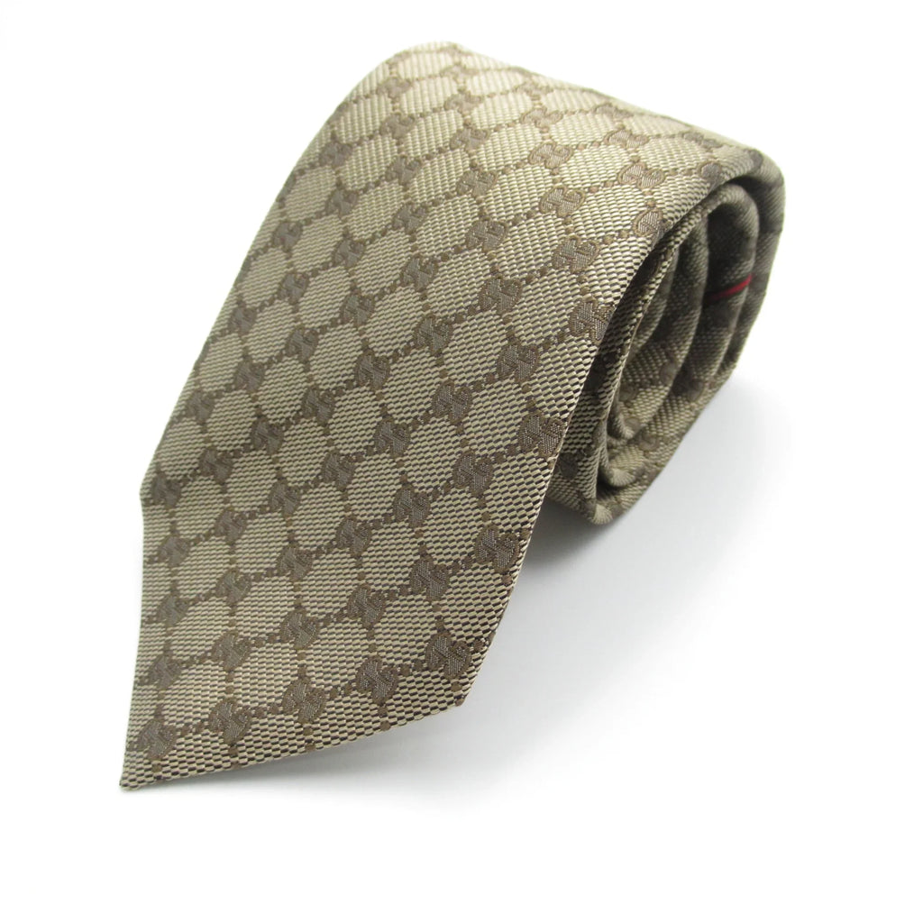 Beige tie silk Pre-Owned GUCCI (New)