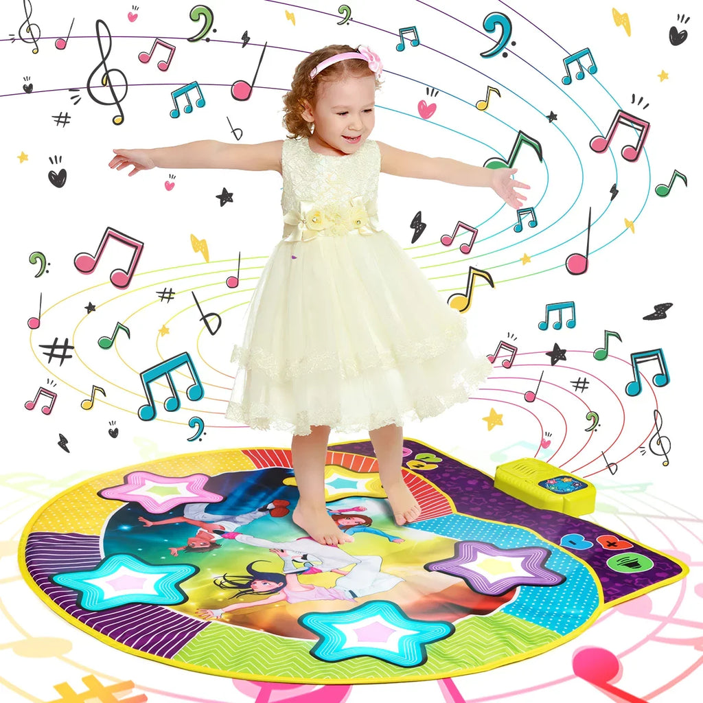 Kids 4 9 Ages 6 Gift for Toy 5 with for Dance Kids Game UNIH Ages 8 Mat 10, Music 4-8 3 Boys 7 Girls Dance