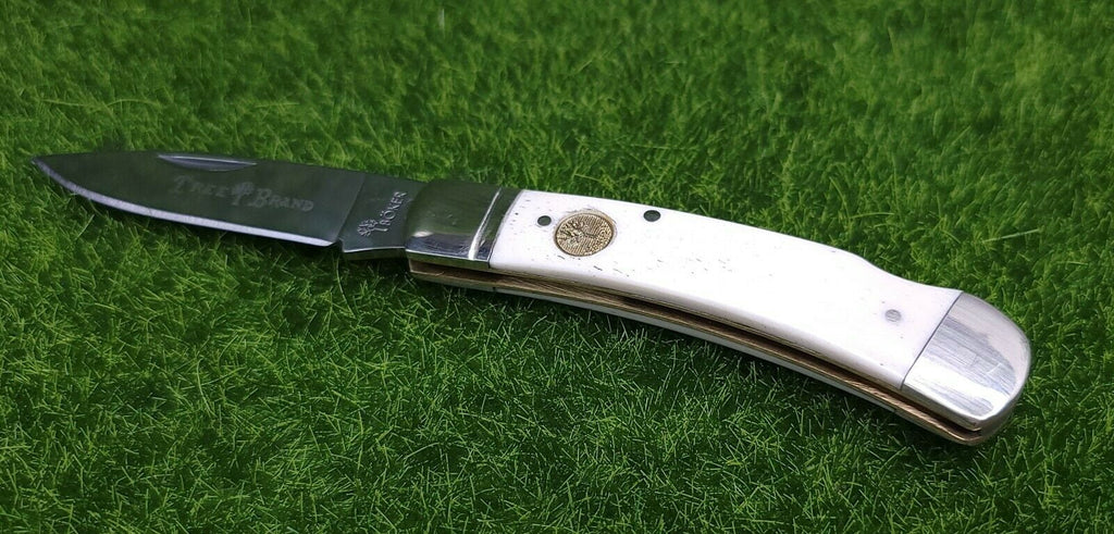 FOLDER 2.88" BOKER TRADITIONAL BONE SERIES CARBON STEEL WHITE POINT DROP
