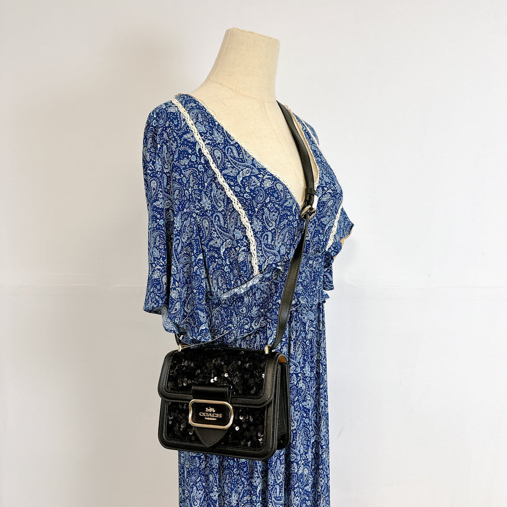 Black Coach Square IN Morgan CO922 Crossbody