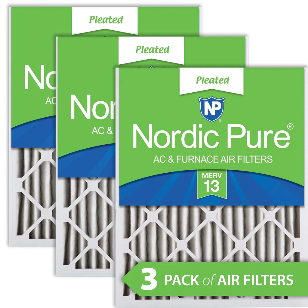 3 MERV 13 16x30x2 Filters Nordic Pleated atmospheric Pure Pack