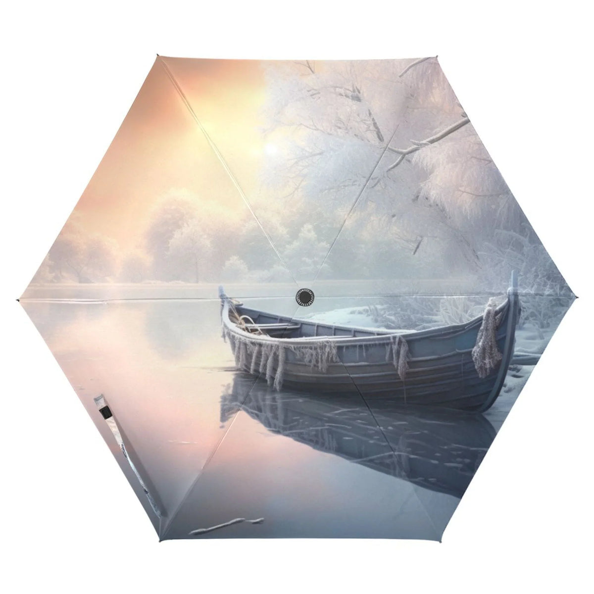 Compact Travel Winter Windproof for Umbrella Size Lightweight Boat with 50+ Folding Umbrella Rain Snow Packable Arc UPF