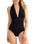 Shoshanna Piece Plisse Swimsuit One Halter
