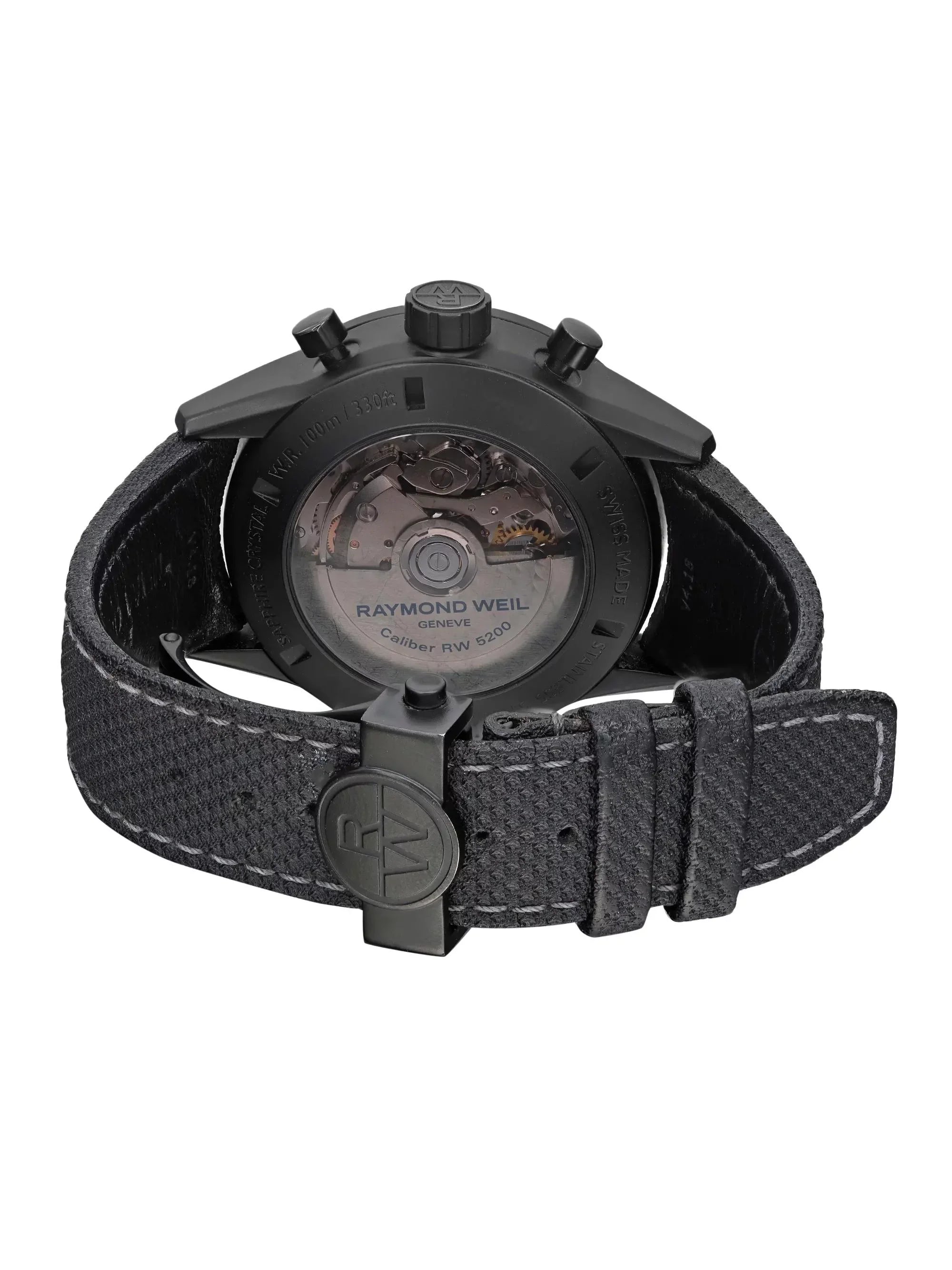 Steel Men's Raymond 7730-BK-05207 Dial Black Watch Freelancer Weil Automatic