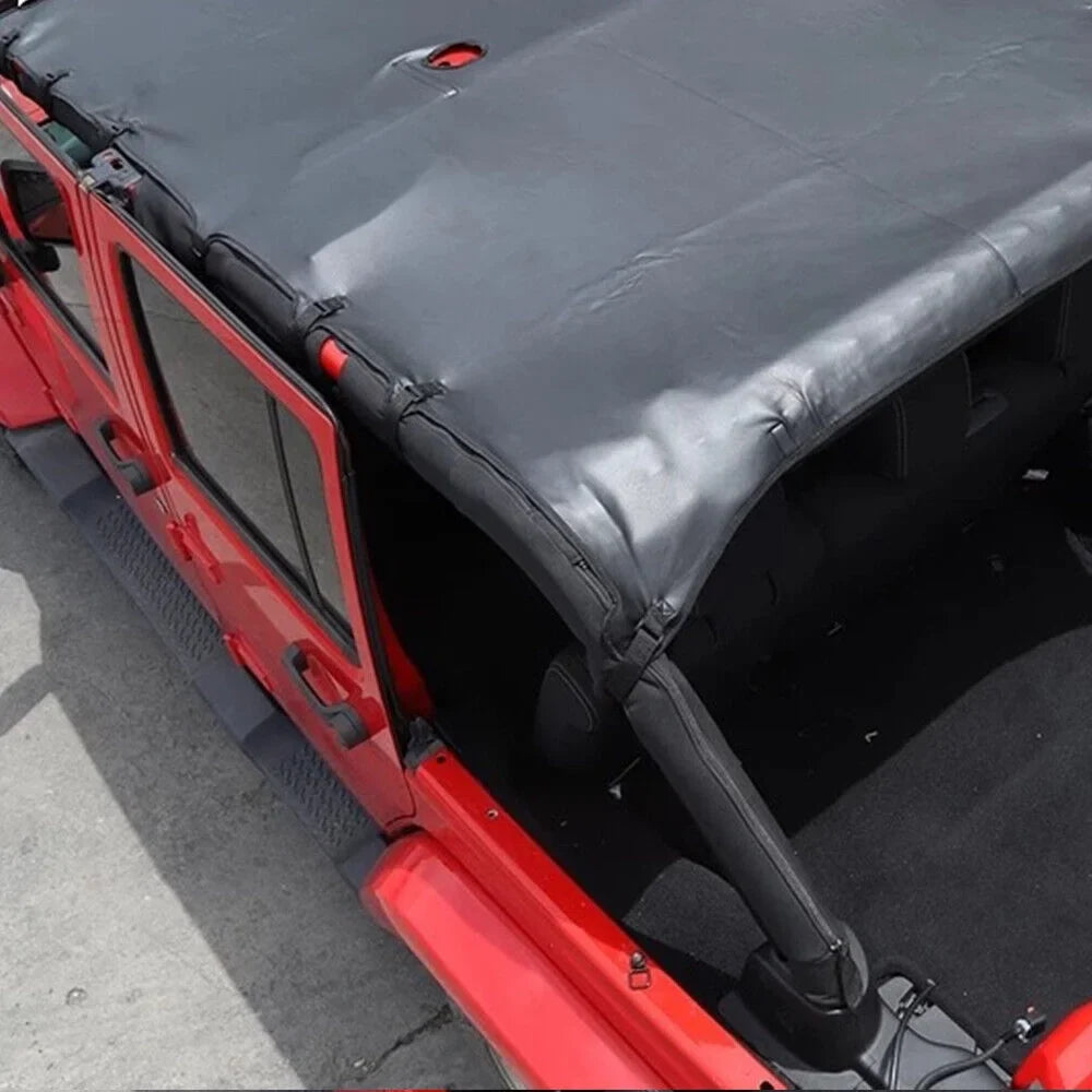 Leather Sunshade Easy JKU Maximum Wrangler Install, Top Protection - Sun 07-18 Jeep JLLOM JK Premium