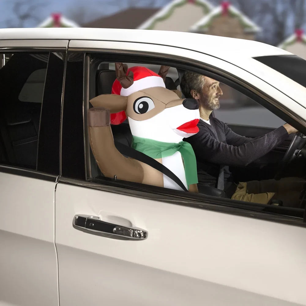 Reindeer Inflatables Buddy. Car Airblown