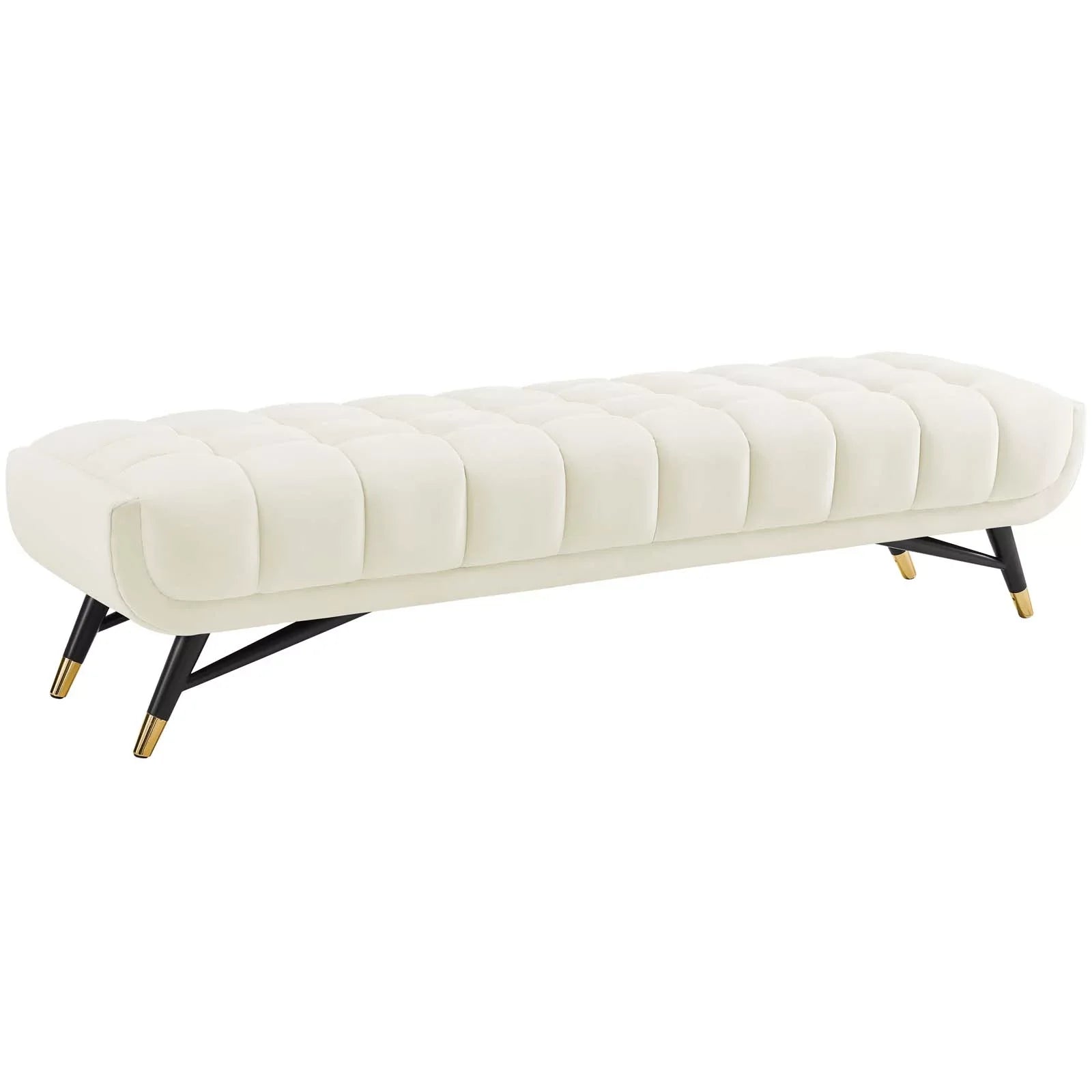 Ivory Velvet Modway Adept Performance Bench in