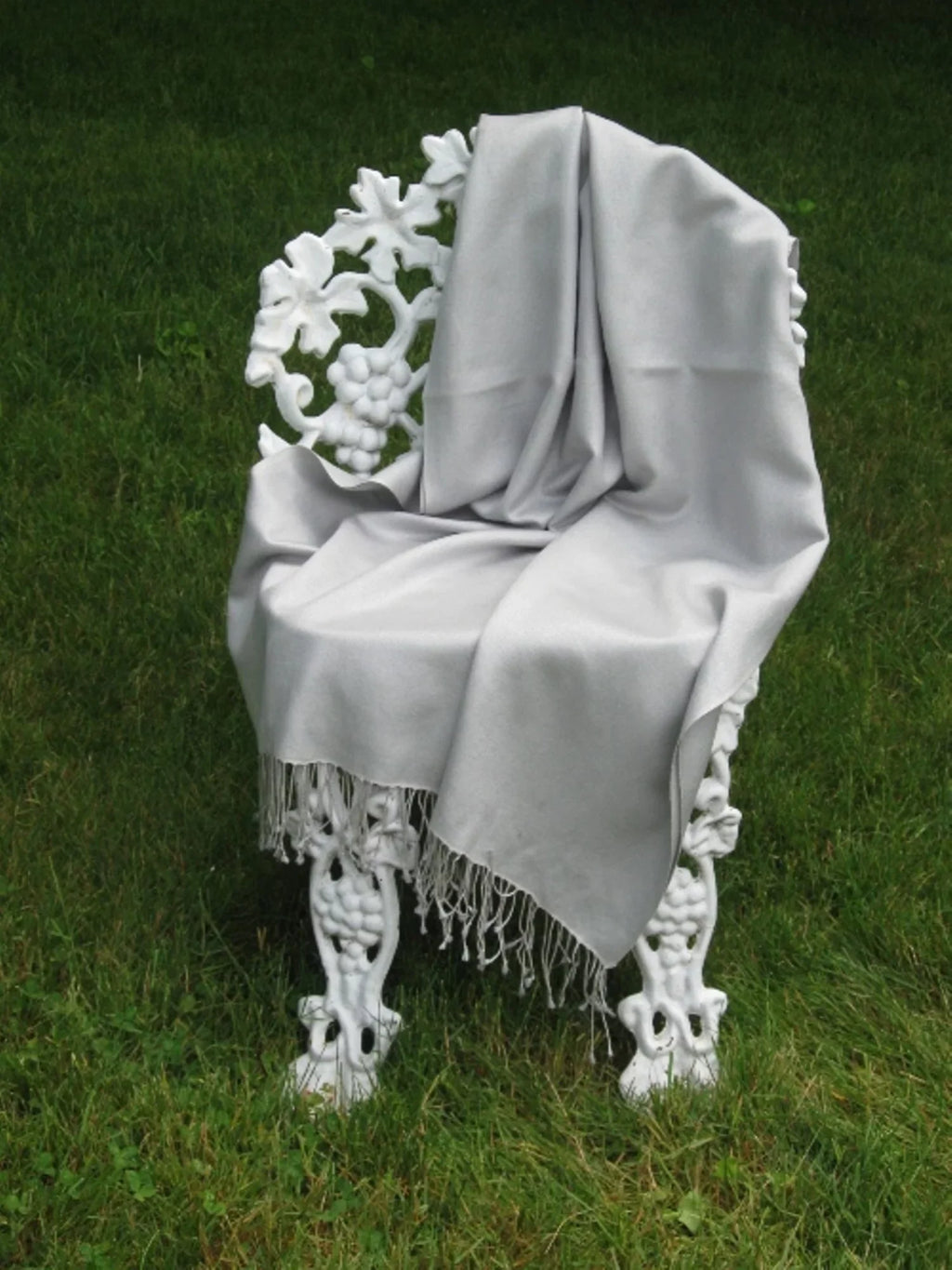 Grey) Shawl/Cashmere/Cashmere Scarf/Scarves/Shawl/Shawls/Stole/Wrap/Pashmina (Silver Scarf/Pashmina Scarf/Wool/Silk