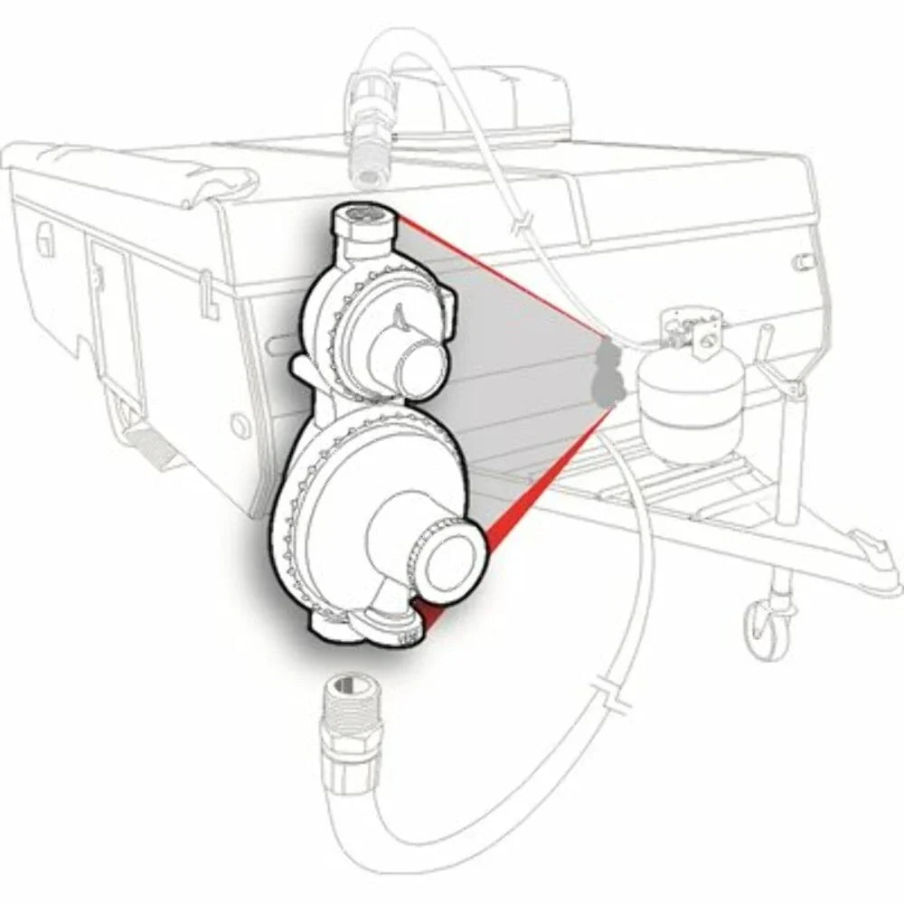 Silver (59313) - Regulator 2-Stage Vertical Propane RV Camco