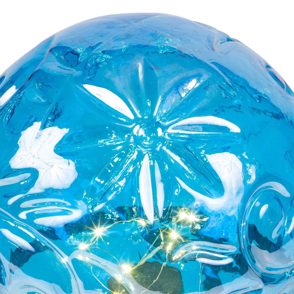 L Light-up Globe, 13" H Blue 10" x W Glass Corporation x Embossed 10" Alpine Gazing