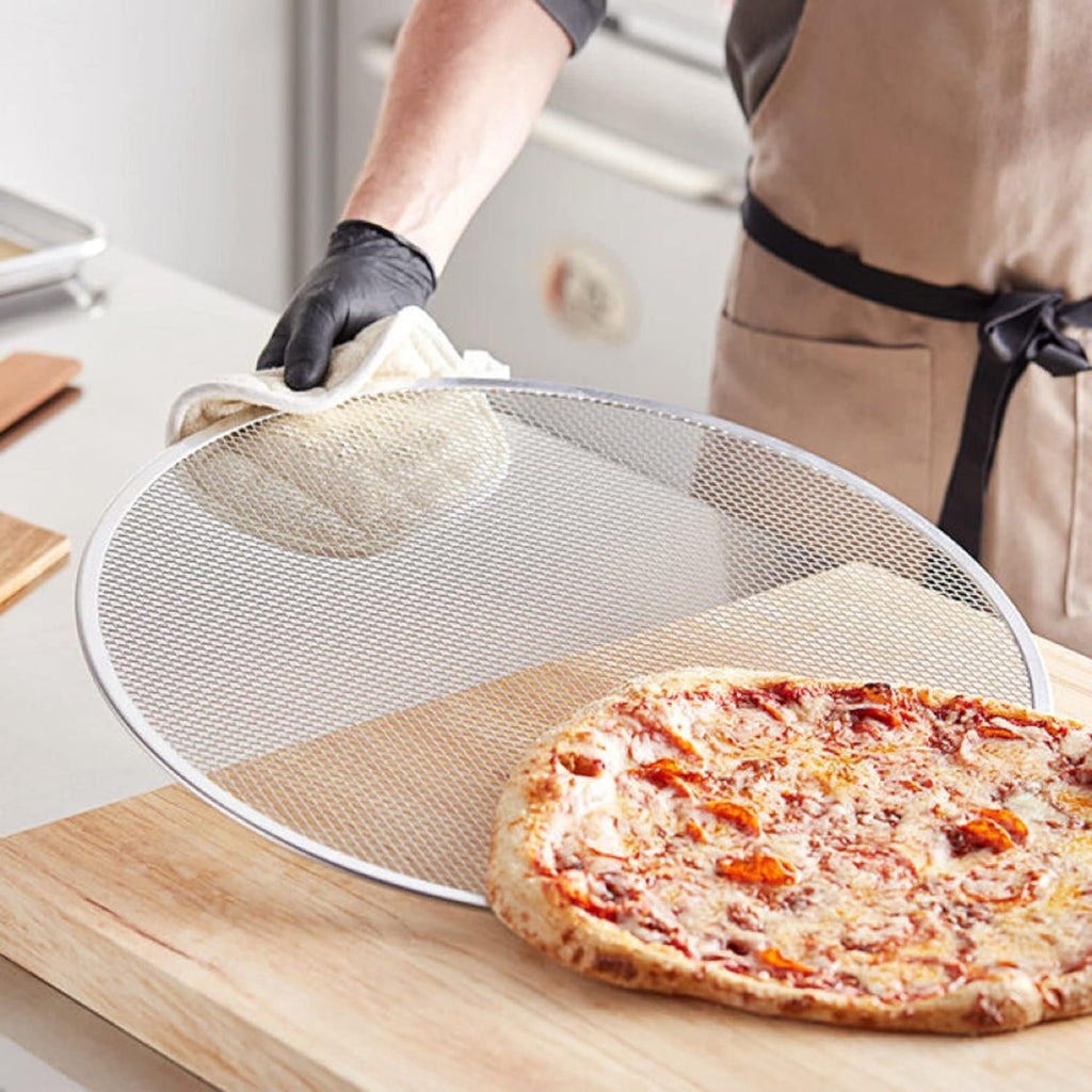 Rim- Home Baking Round Baking Tray of TrueCraftware- for Kitchen Pan Set Aluminum Screen Bakeware Tray Pizzeria Pizza Screen Round & Pizza 2 Restaurants 20” Pizza Seamless