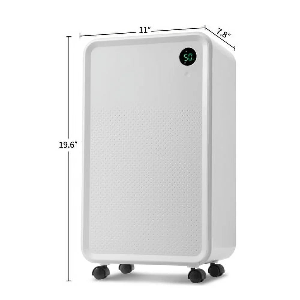 Basements Drain, Large Pint Dehumidifier for 30 Sq. with Churanty or Manual Auto Tank, Water 3,000 Dehumidifier Medium Rooms to and 2L Ft.