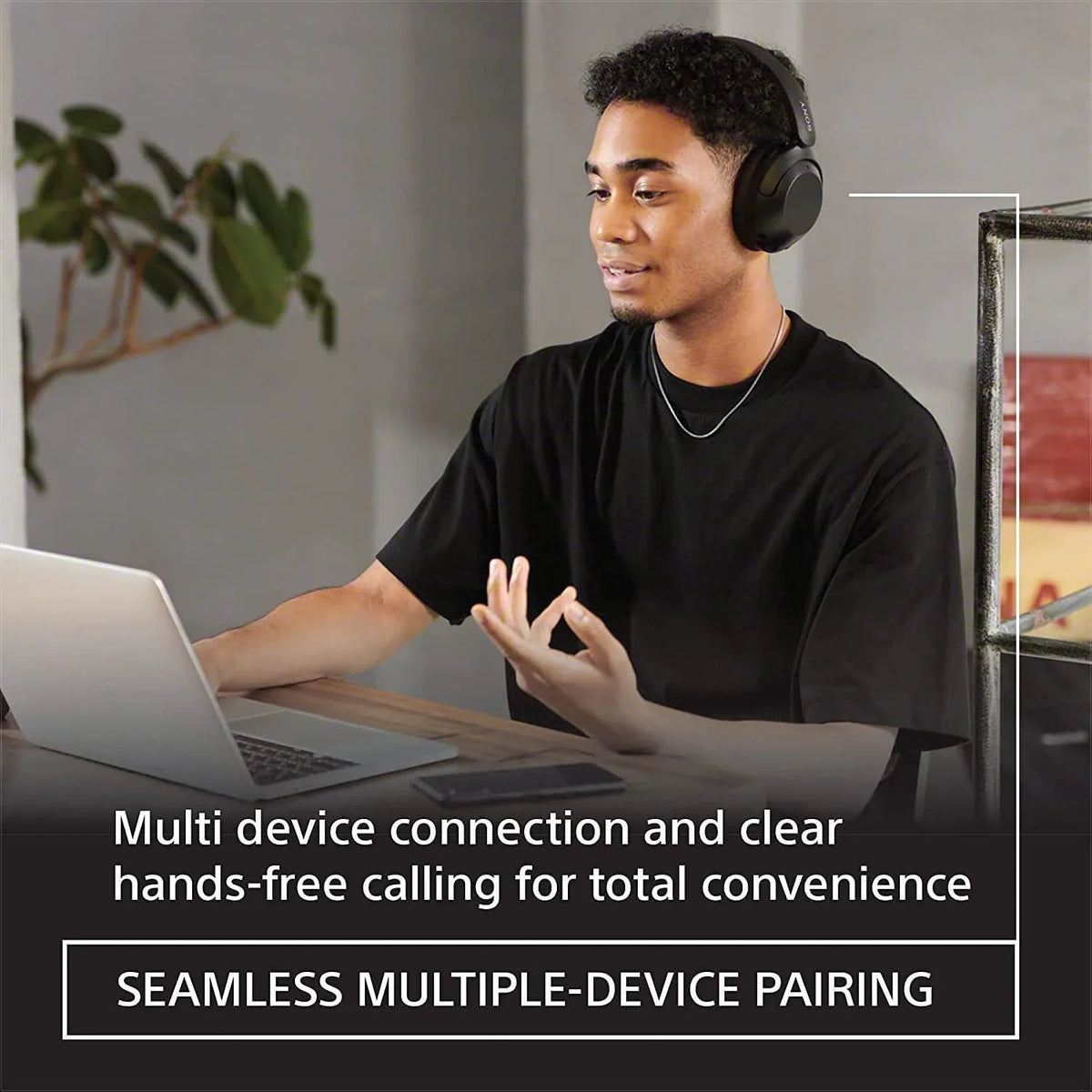 Extra AUX NeeGo Cancelling with WH-XB910N with Over Wireless Headphones Bass Headset Ear Noise Microphone Bluetooth Sony