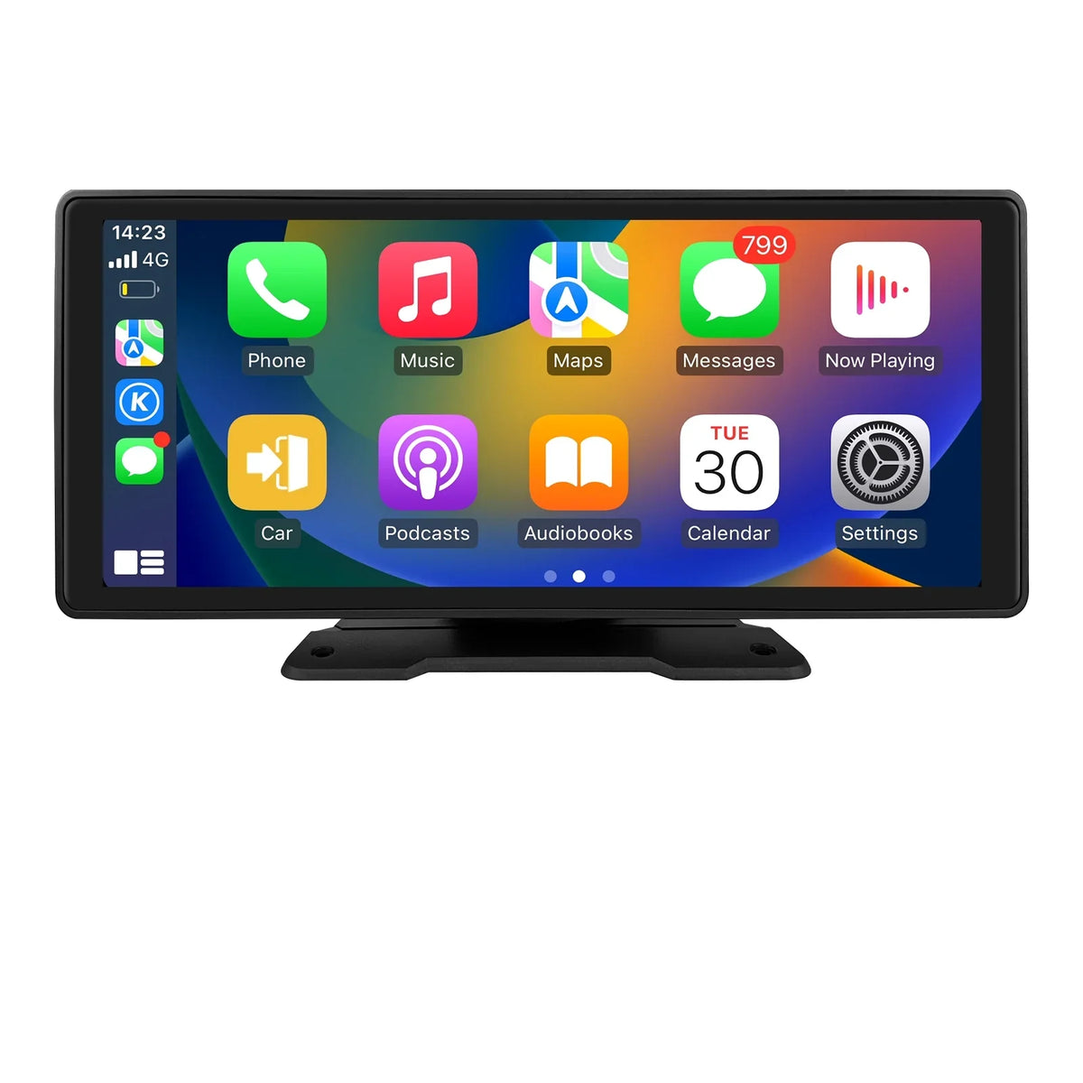Bluetooth Apple Touchscreen FM 10.26" Car Mirror Unit Auto Player 360° Adjustable Radio Carplay Link Navigation Stereo GPS Android Head