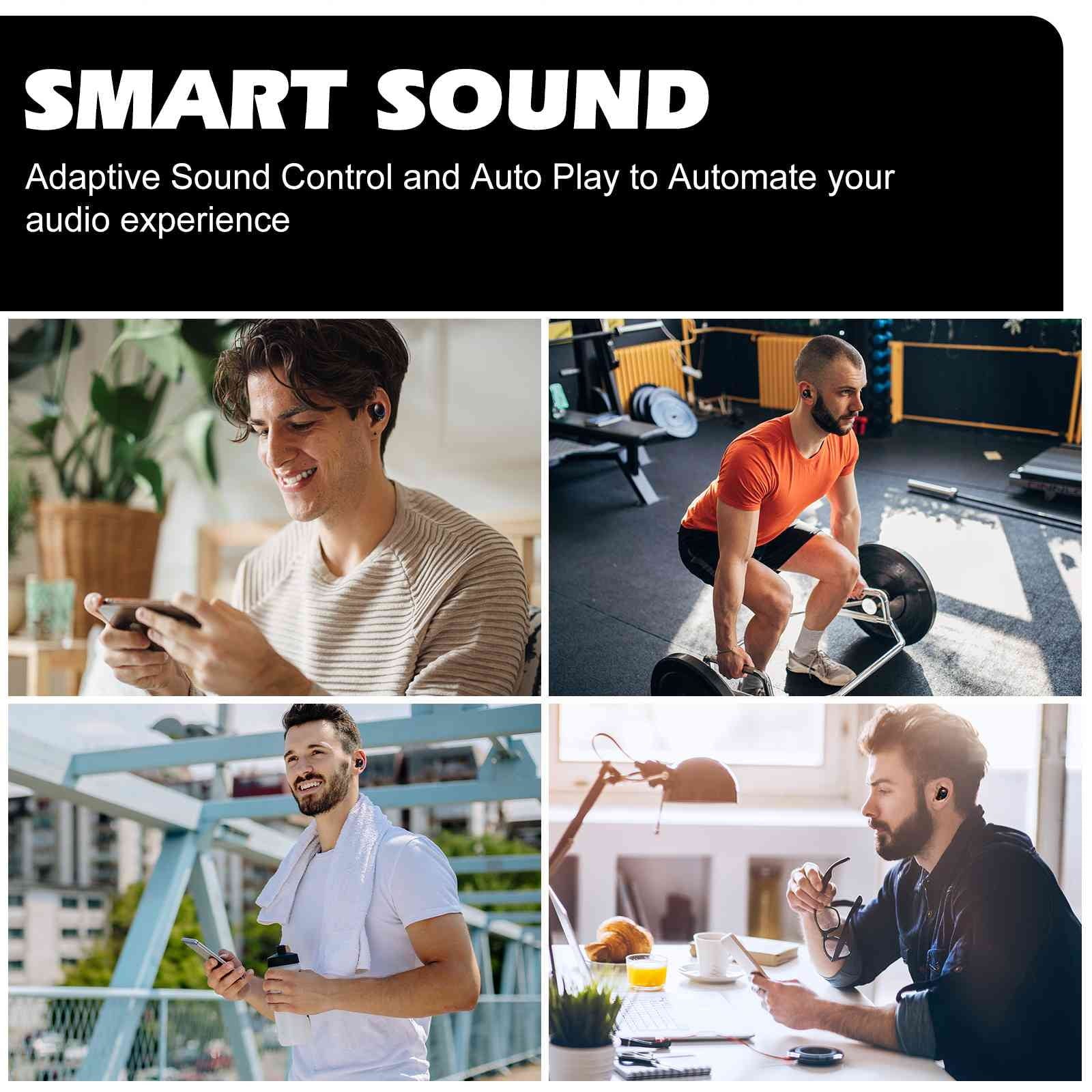 Plus Connection, Boost Case, UrbanX Bluetooth Charging Earbuds Connect, IPX5 + Wireless S88 Water Dual Resistance, with Bass Compatible Doogee Bluetooth 5.2 Black, True Balanced,