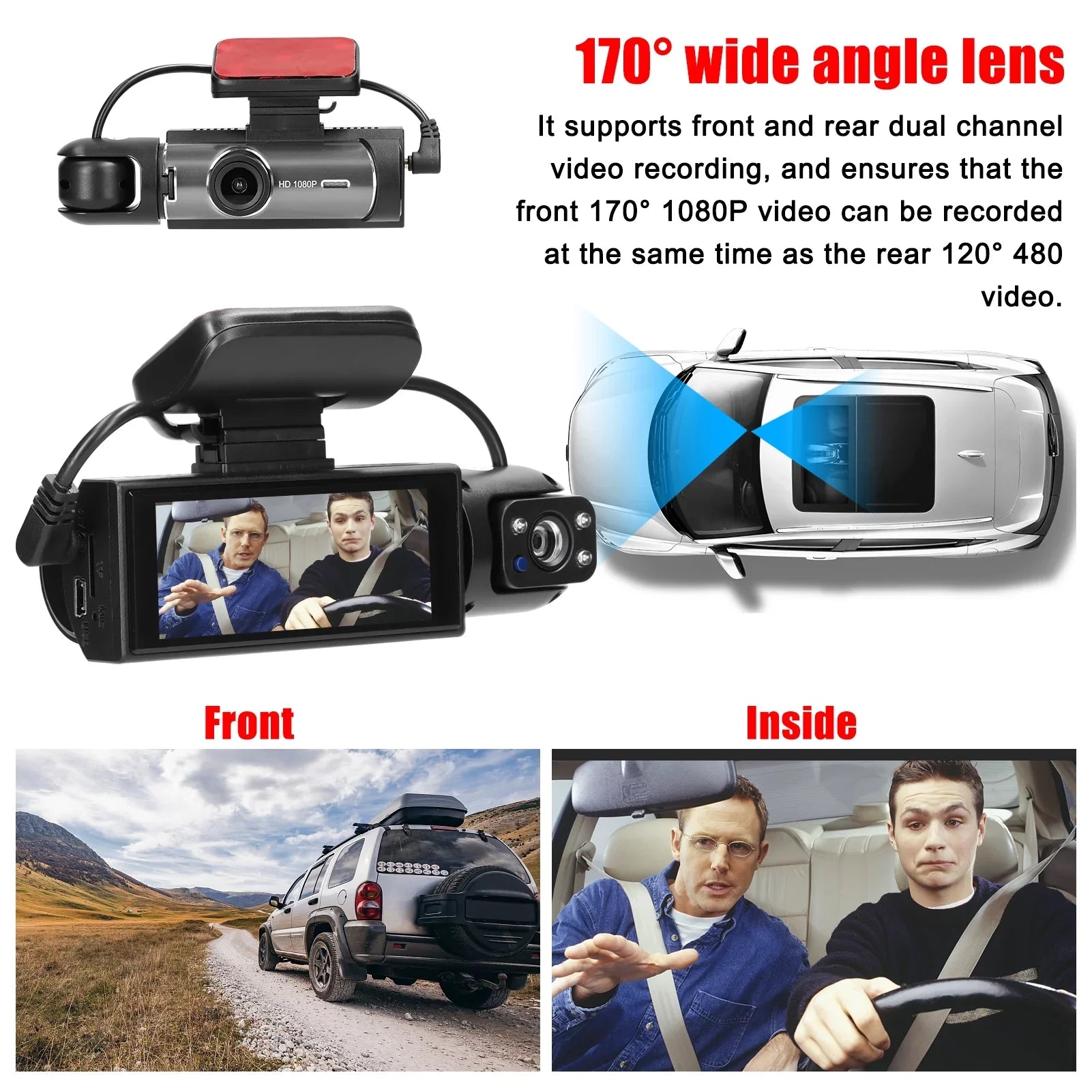 Car Motion Camera Motion Wide Car Camera Dvr Dash Video Motion Lens DVR Car 170 Cam Dual DVR Cam DVR Dash Dadypet Auto Wide 170 Camera,Dash 170 Dual HUIOP Car QISUO