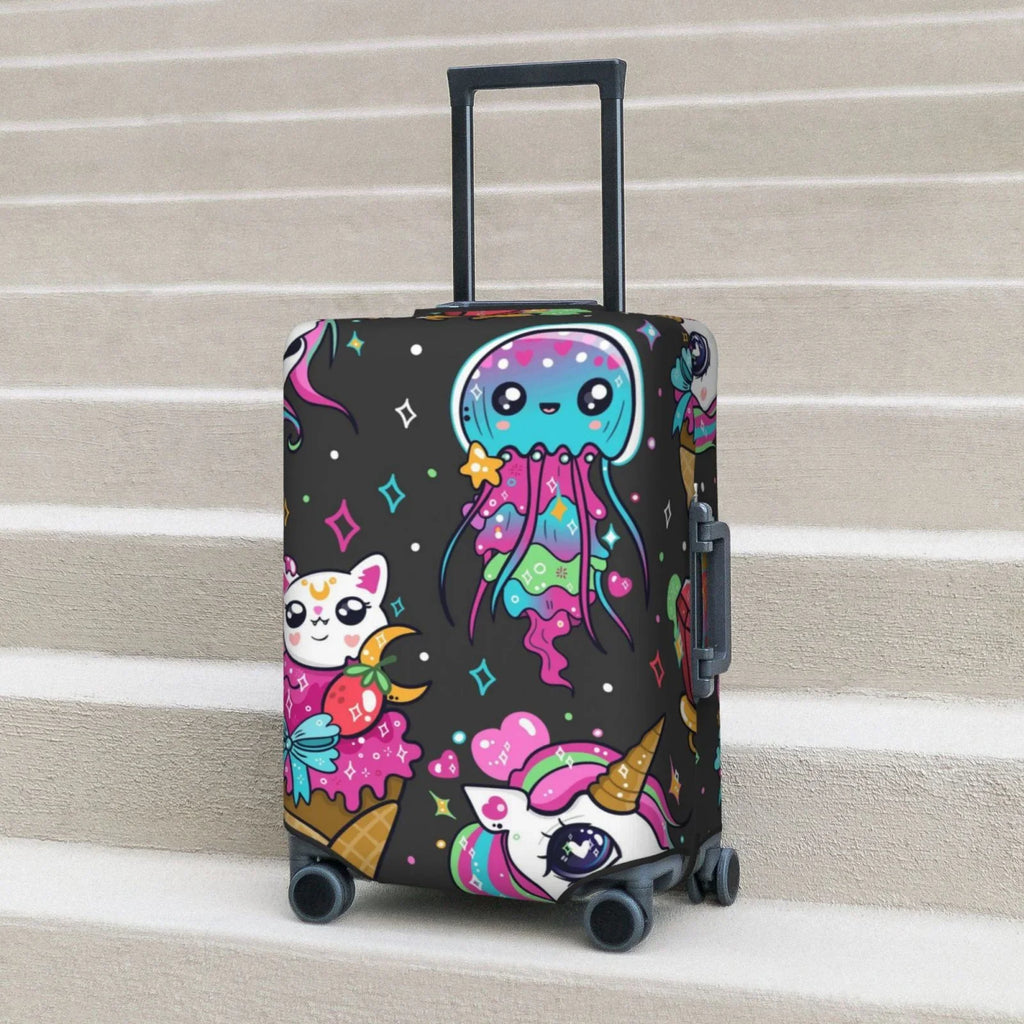 Luggage Protector Stratch Resistance Dust Covers And Unicorn Fit Protector,Suitcase Cat 18-32 Protector And Fotbe Rainbow Cover Luggage,Washable Icecream Inch Cover