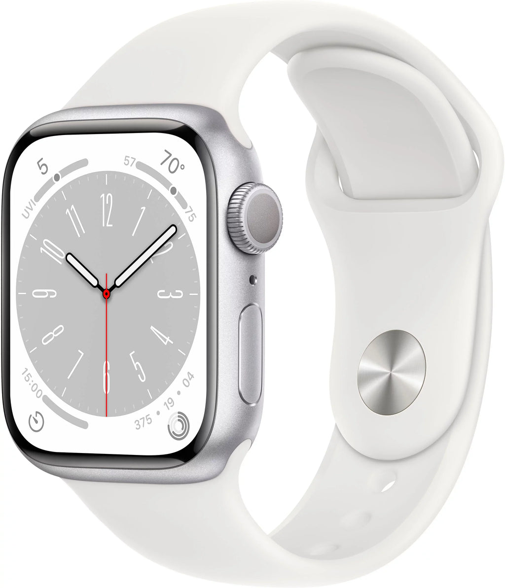 Watch - 8 MP6L3LL/A Silver Aluminum Restored Series Apple 41mm White Gen Band (Refurbished) 8 Sport