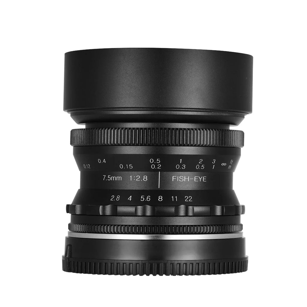 Large Manual Angle A77II A6100 Frame 180° E-Mount Lens A6000 A6400 Fisheye with A6500 F2.8 Focus Aperture 7.5mm Compatible A6600 Ultra 5100 Wide Andoer A6300 Andoer Lens Camera APS-C