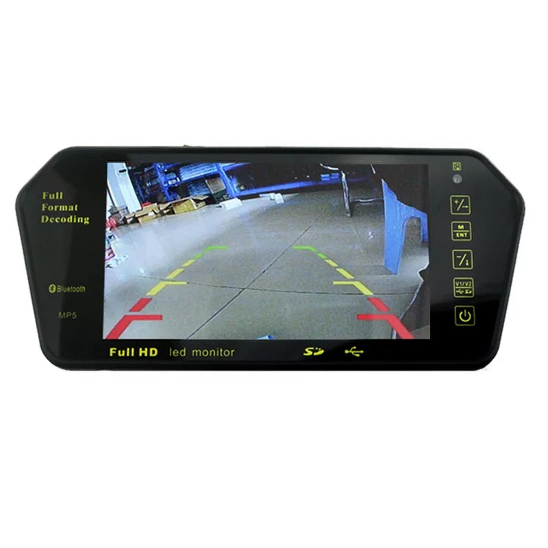 USB Car with Monitor Slot Display Mp5 Mirror Photo TFT Built-in RearView Full HD 7" LCD FM inch Bluetooth TF Car