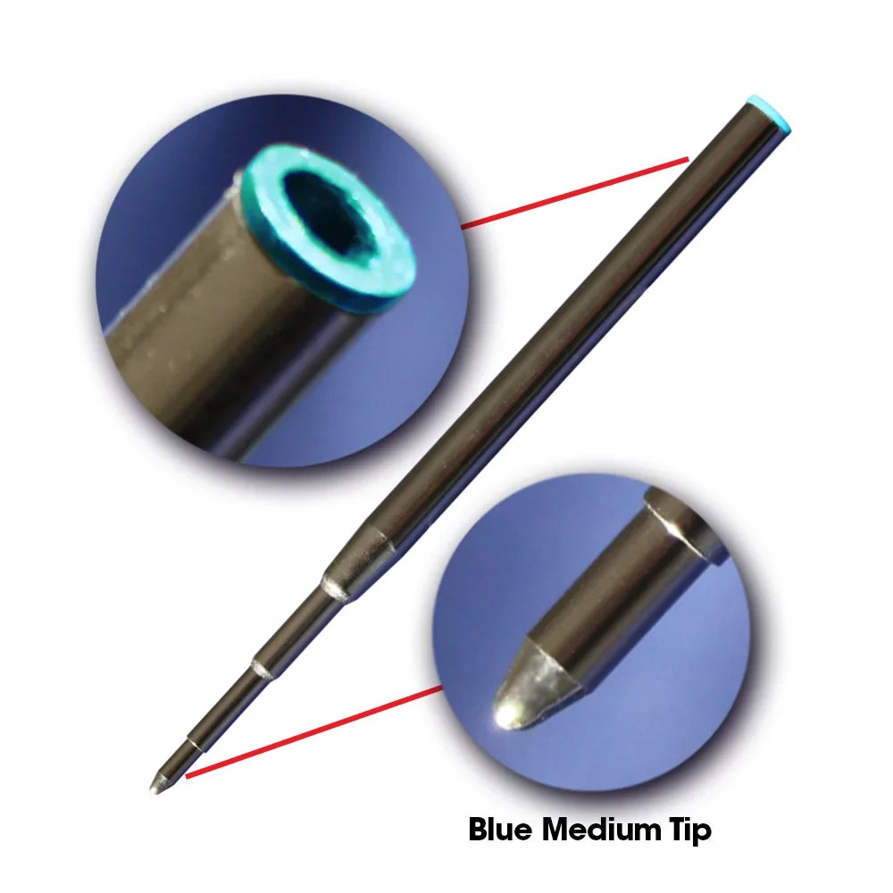Pen - Montblanc 3.875 in Blue 6 Ballpoint Black - 6 Replacement for / - Long + Measures 128211/128214 Refill mm Jaymo 98