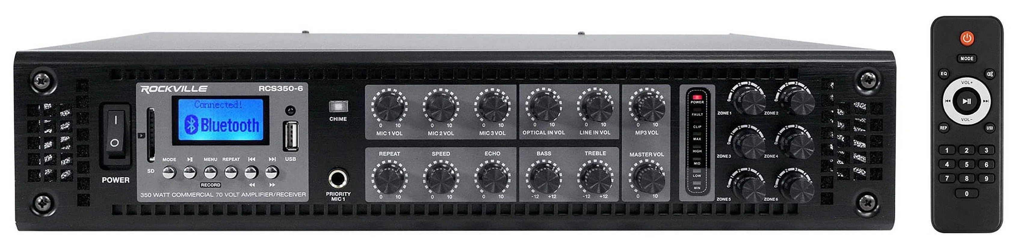 Receiver+(6) Black Home JBL 3.5" 6-Zone Audio Pendant+Ceiling Cube+(2) Speakers