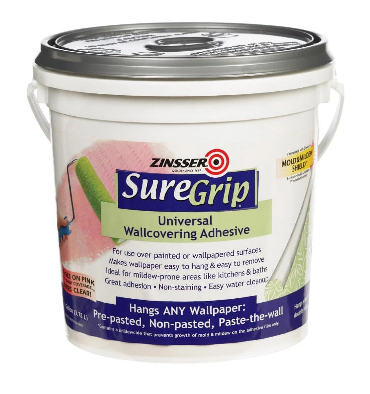 Adhesive 1 Glue Zinsser SureGrip Strength Wallcovering gal High