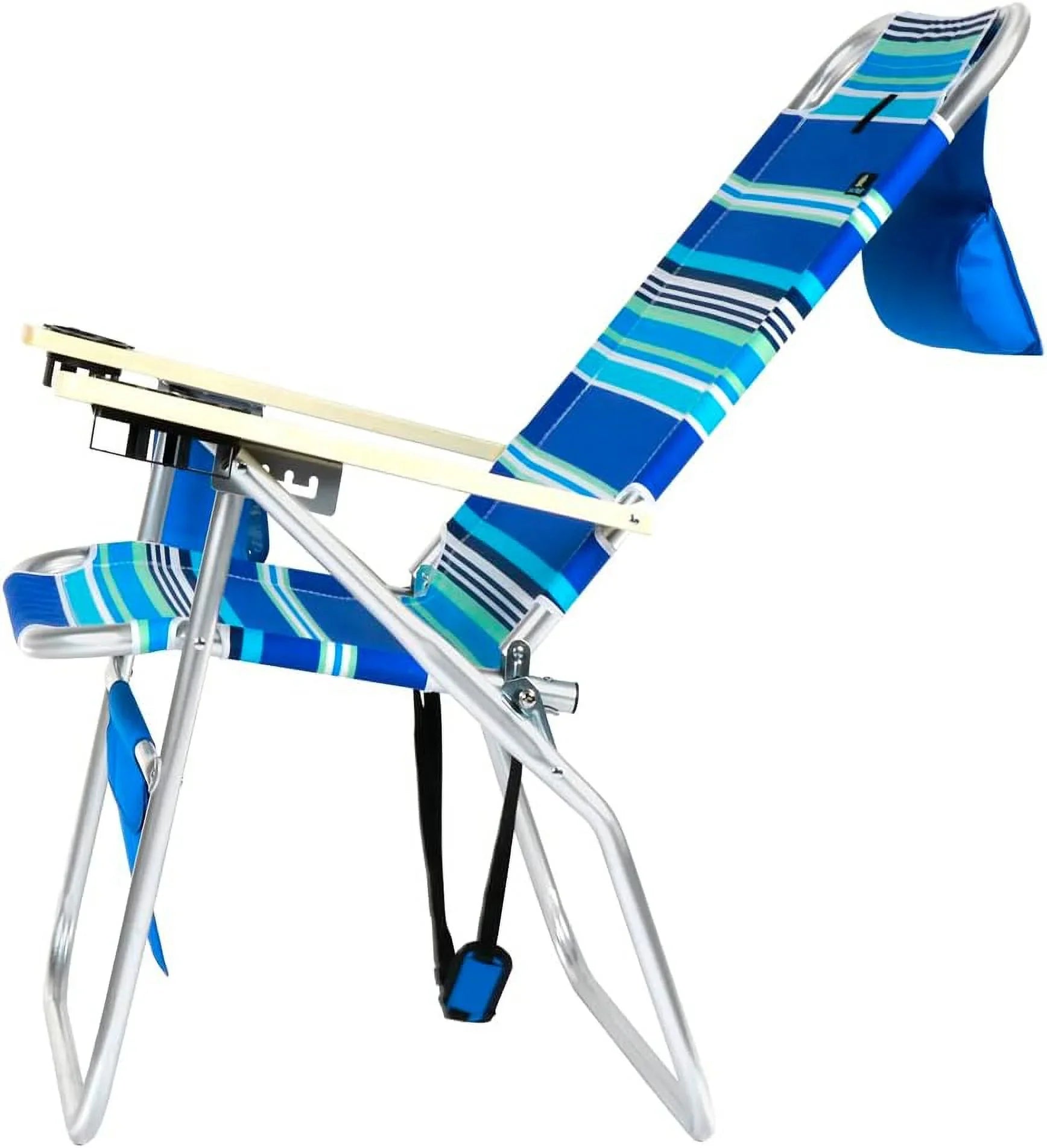 Adults, Size Big Tall Seat Chair 17 Plus XL 300 High Deluxe Inches Load Aluminum Wide Beach Duty Lb Folding Heavy For