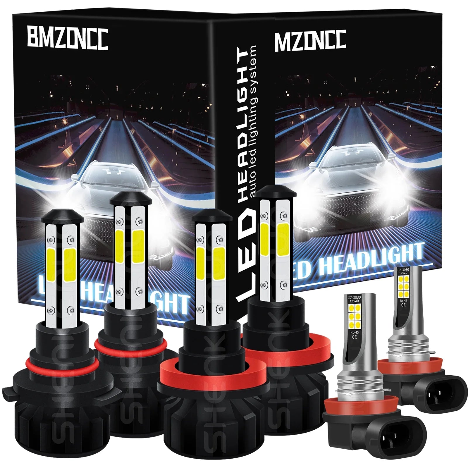 for LED 2018 2010-2014 Fog 2015 2017 Headlight 9005 Toyota BMZONCC 4Runner Light H11 2016 2020 Combo 2019 Bulbs H11