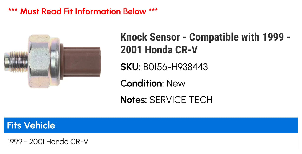 Compatible with 2001 2000 - Knock - Sensor CR-V Honda 1999