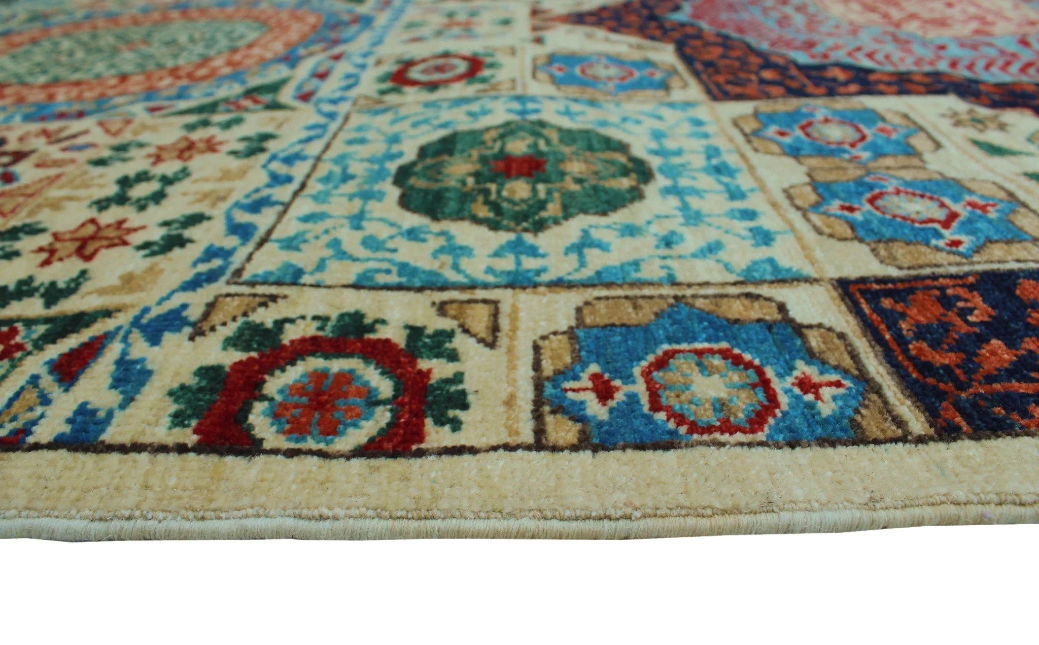 Irwin Ivory/Blue Aria Rug, x 9'0" 12'2"