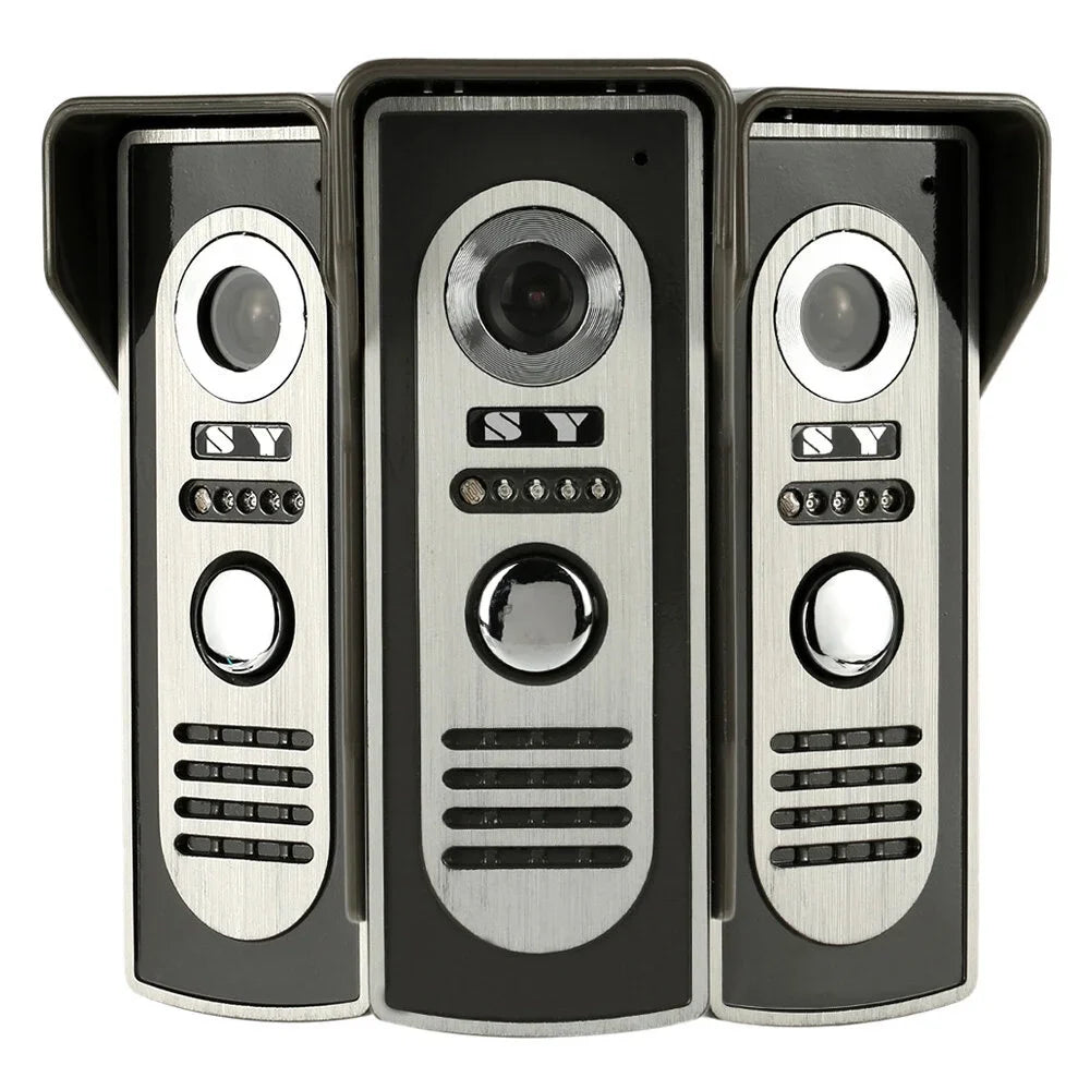 and Doorbell for Phone OWSOO 7” Visual Video System Wired Home View Rainproof Door Indoor Unlock Outdoor Infrared support with Monitor Night