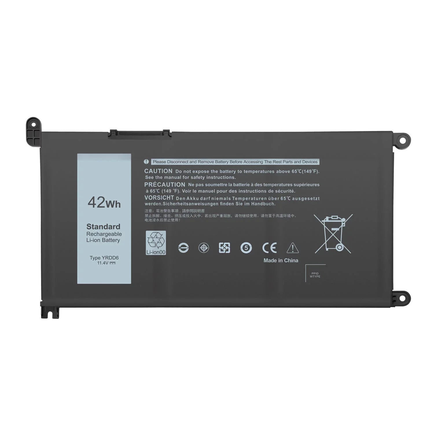 5485 For 7586 Dell 3310 Inspiron 5593 Battery 5591 YRDD6 5491 42Wh 2-in-1 5482