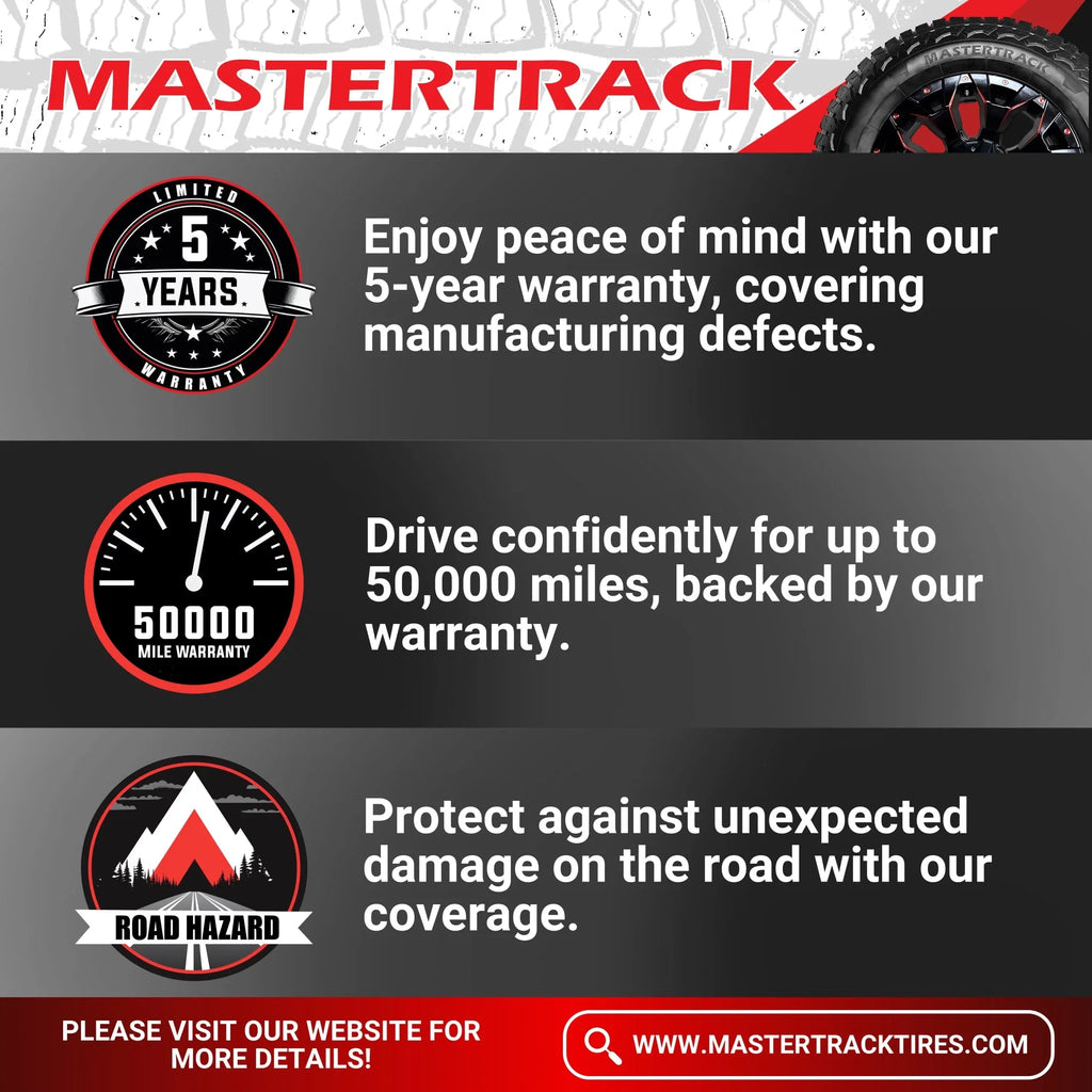 All Light Tire AT Truck Ply 125S SUV Mastertrack LT275/70R18 275/70/18(Tire 10 Terrain BADLANDS E Only)