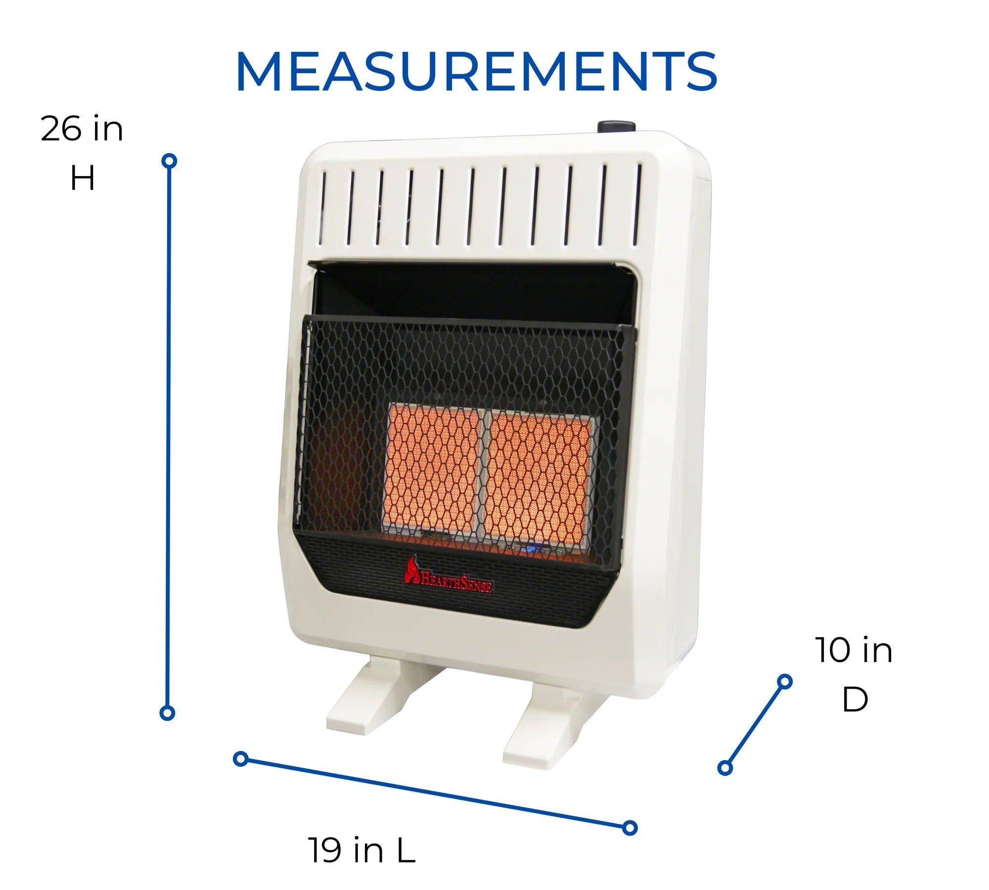 Hearth Infrared Vent Fuel with Heater Control Dual IR16T-BB and Blower Plaque Sense 20,000BTU T-Stat Model# Base Less