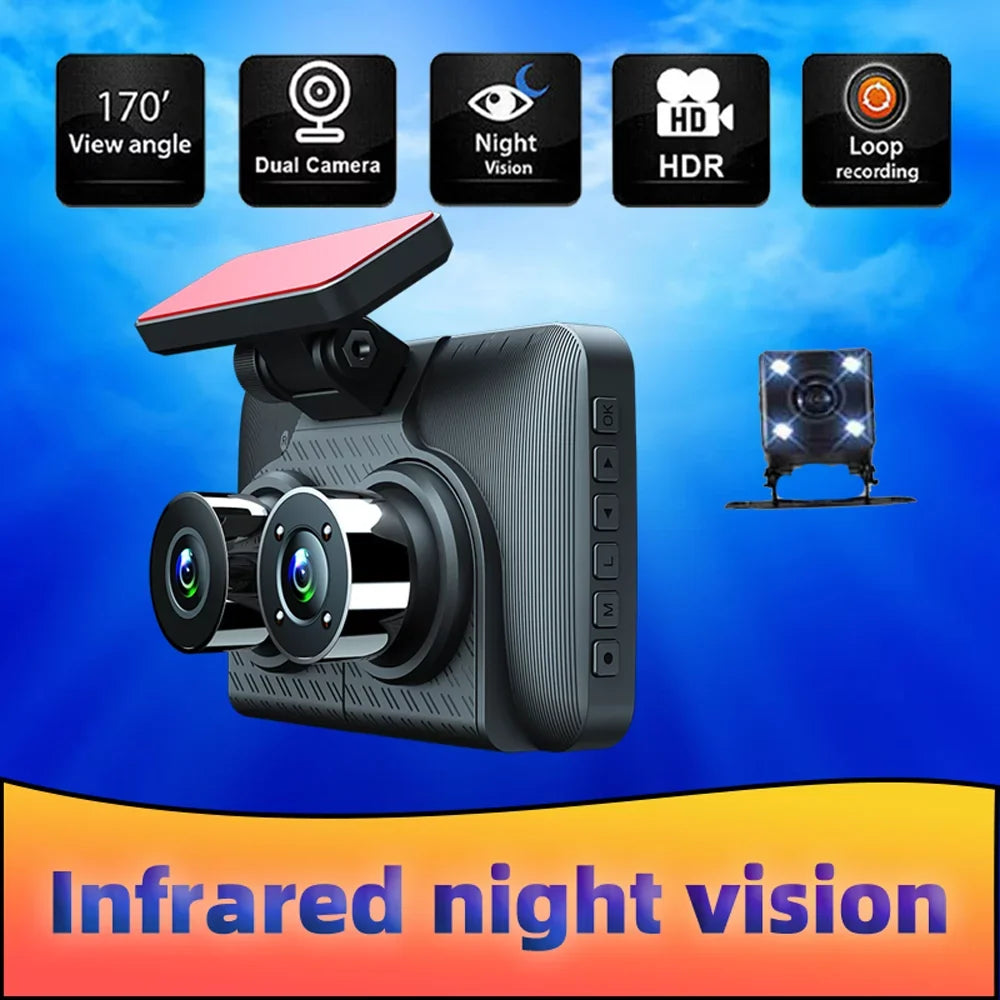 Dash Clear Camcorder Car Mirror Car 3 Car Angle Wide Recorder Recording Rearview Driving Cameras Video Auto Cam Camera Shinysix Safety 4in Recorder