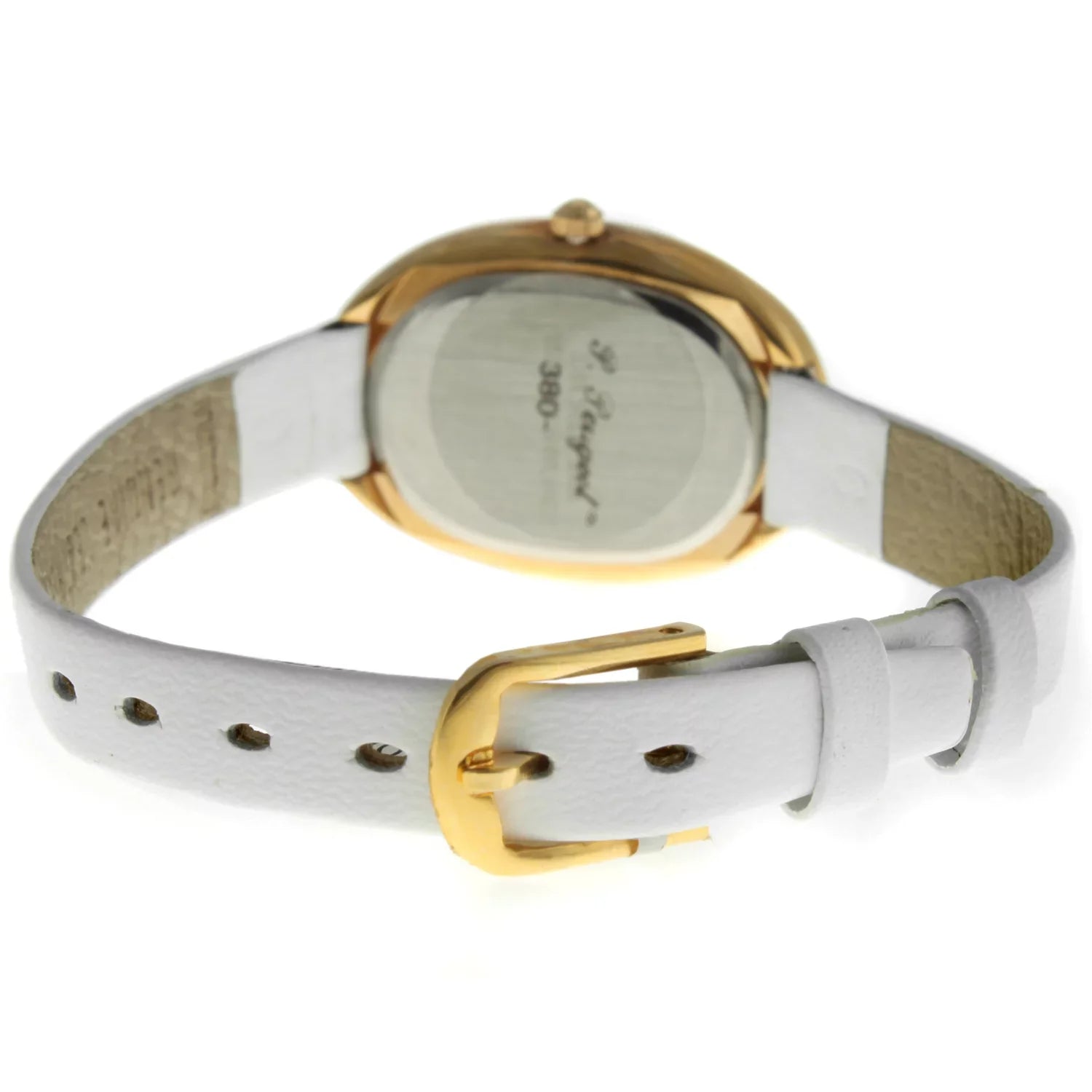 Case Vintage Oval Leather 380-17 Peugeot Watch White