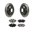 '- Mini For Brake Cooper And Pads Slotted Kit Rotors KDS-100459 Transit Rear Drilled Disc Auto Semi-Metallic Coated