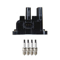 Mazda SP432 Compatible Ignition 1 FD501 4 Coil with C1341 and B2300 Spark ISA Plugs 2001-2009