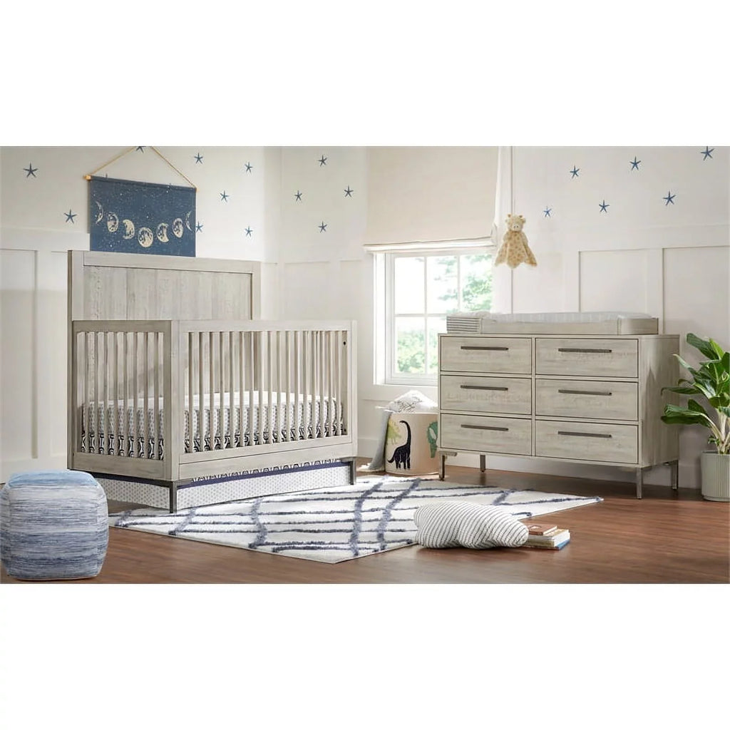 in Westwood Beck Modern Design Wood Gray Finish Willow Convertible Crib