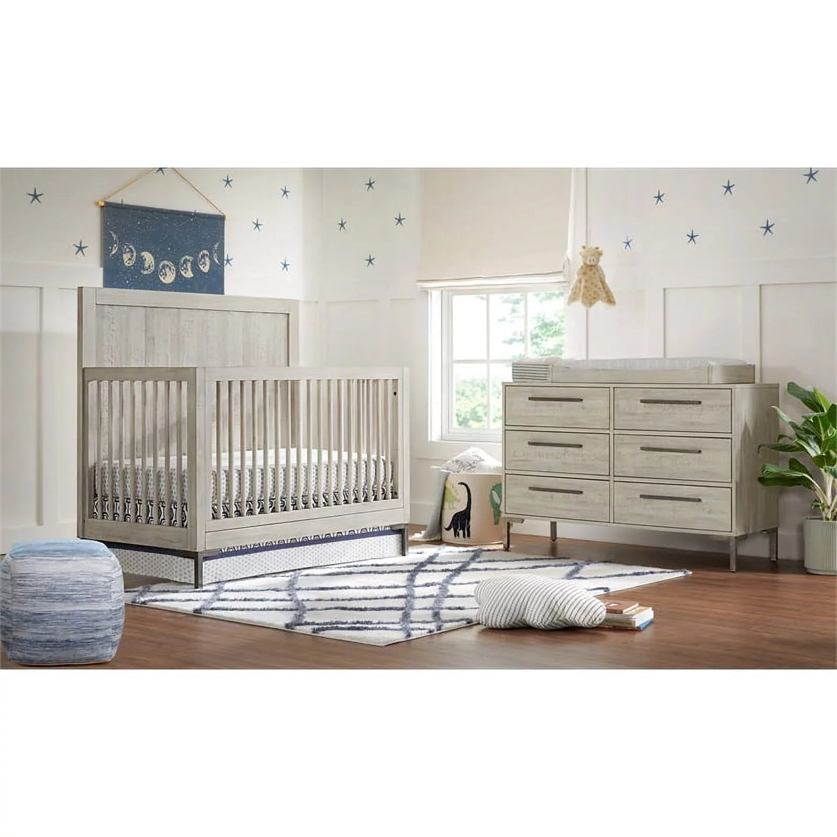 in Westwood Beck Modern Design Wood Gray Finish Willow Convertible Crib