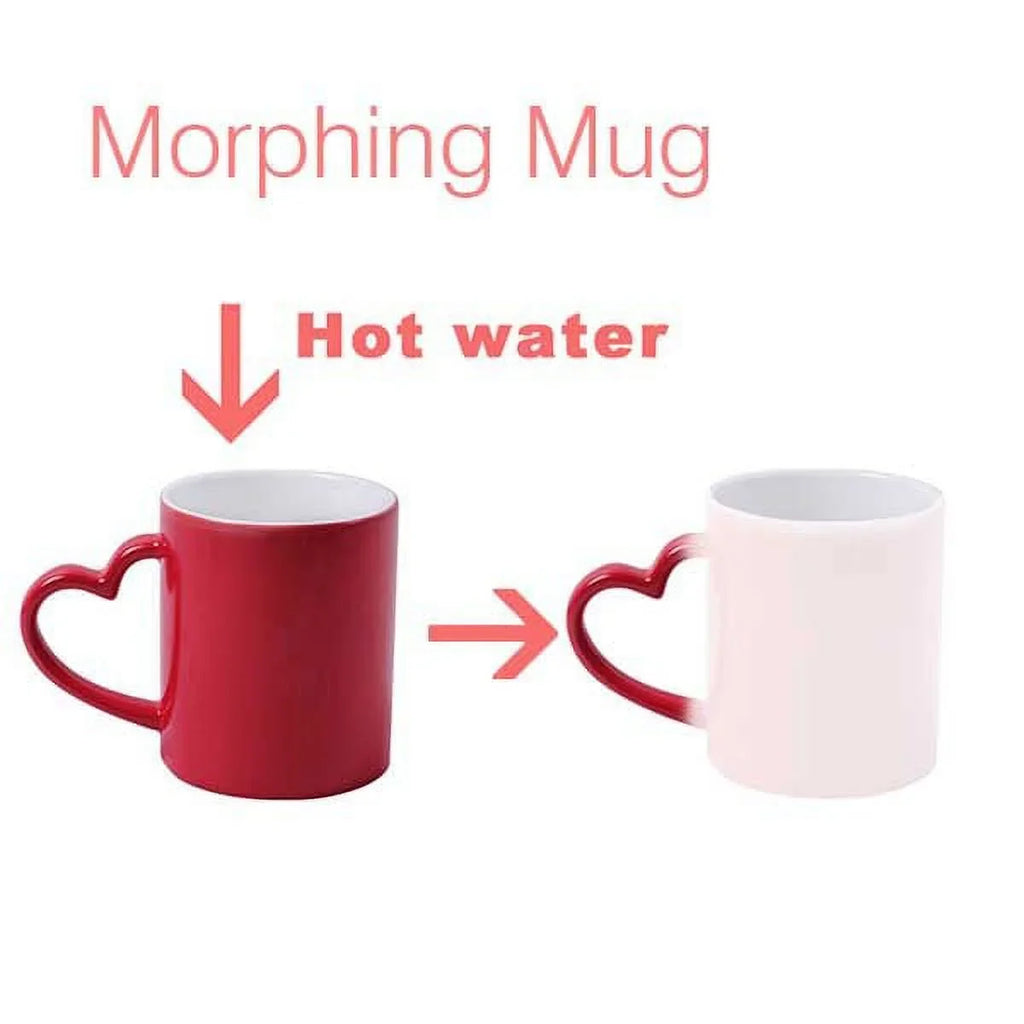 Marine Mug Cup Heat Stoneware Scallop Illustration Changing Red Life Sensitive Yellow Color