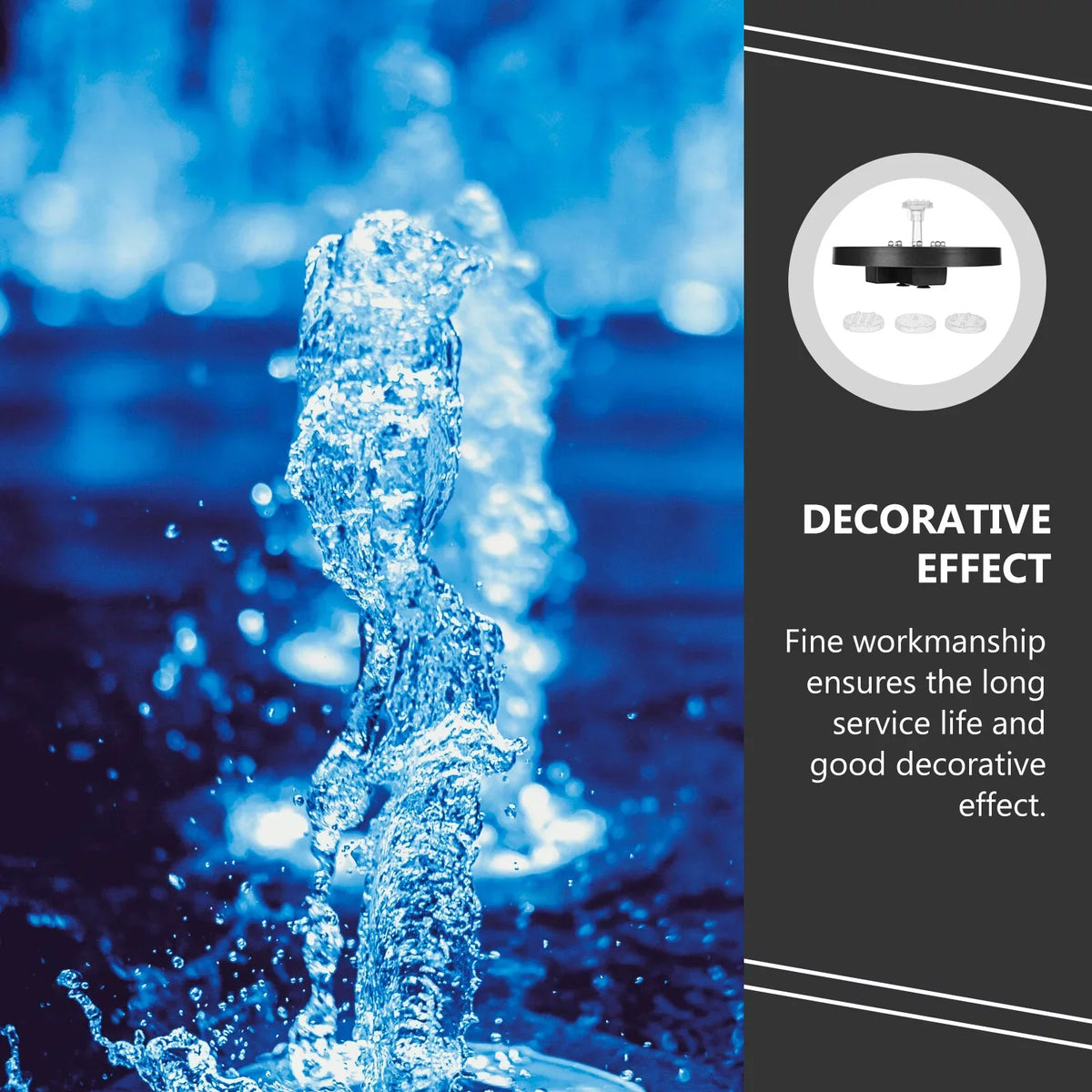 of Fountain Fountain Pond with Solar 1 LED Light Creative Outdoor Fountain Guichaokj set