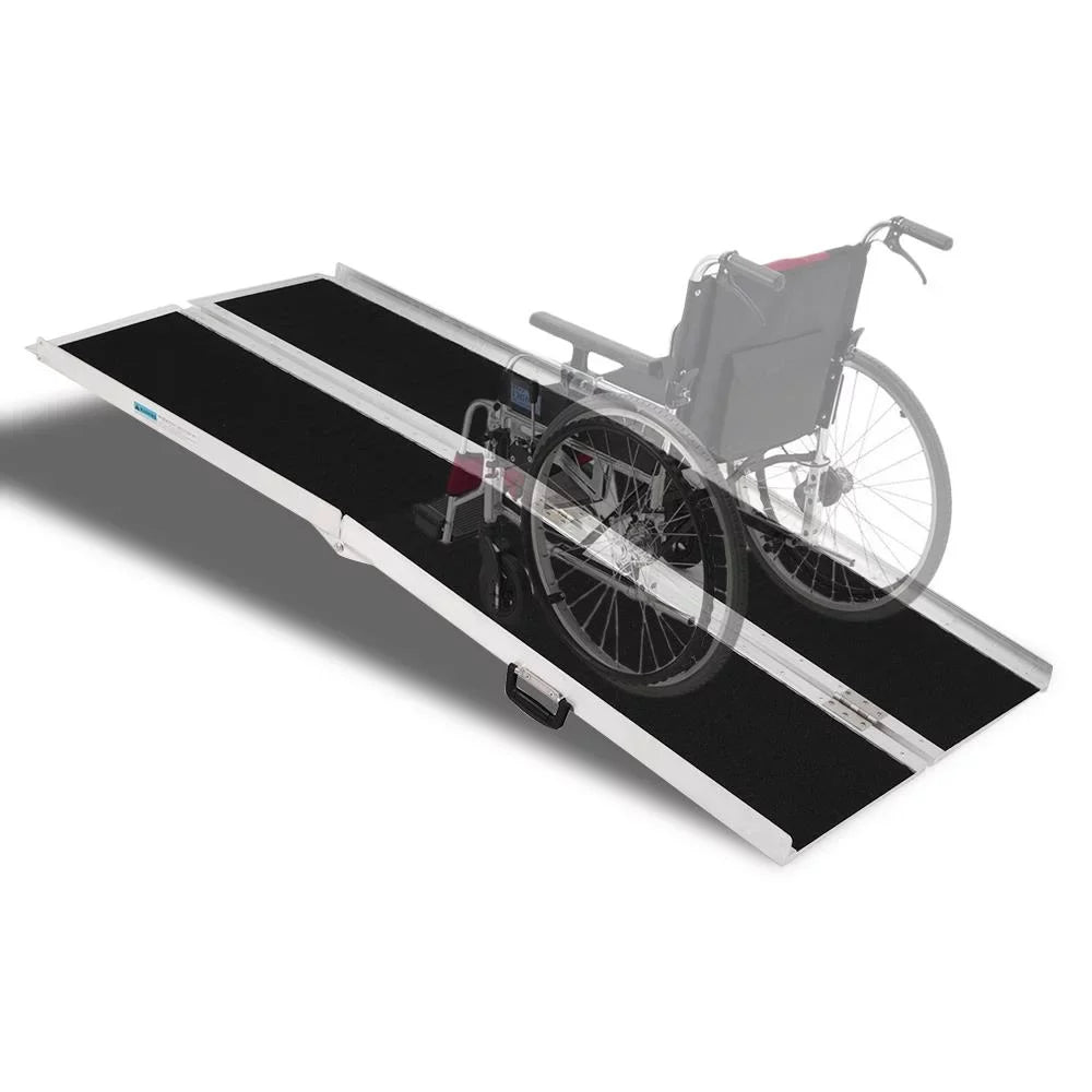 28" Mobility Ramp Carrier Non-skid Ktaxon Scooter x Wheelchair 72" Aluminum 6FT Multifold mobile