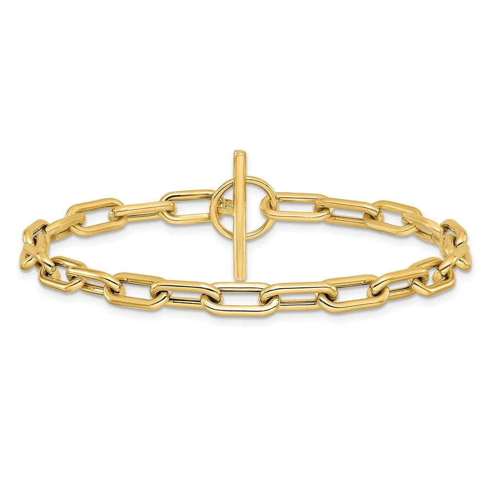 Auriga Toggle Yellow 14K Fine Jewelry Fancy 7.5" for Polished Gold Link Women