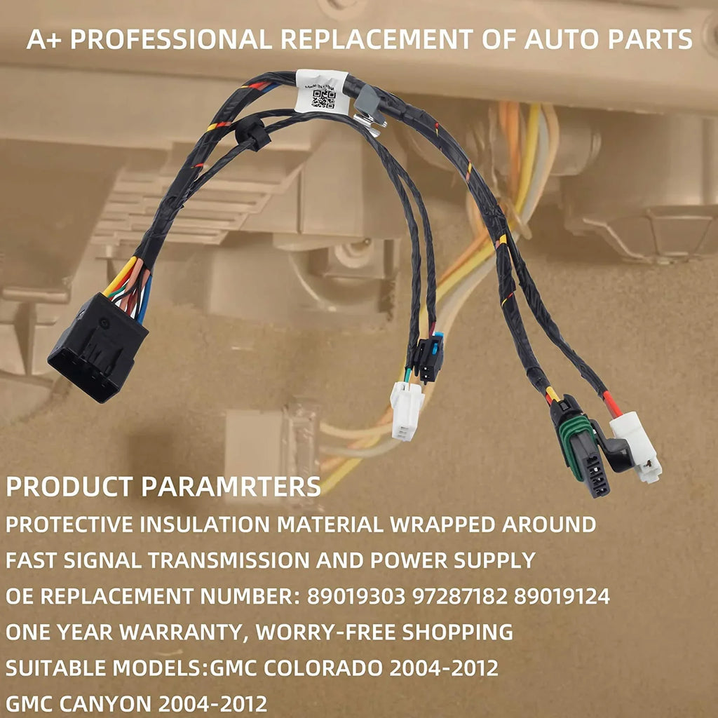 Heater A/C with 97287182 2004-2012 Replaces# Chevrolet Harness Wiring Compatible Colorado Dasbecan 89019303 Motor Blower Canyon 89019124 GMC
