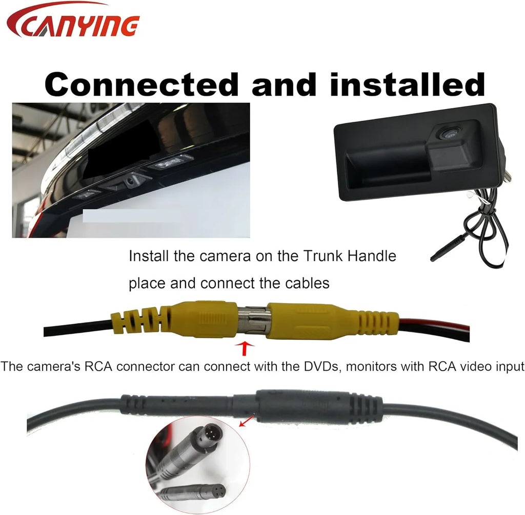 Canying Golf Car Camera VW S5 Pat Tiguan for Touran Audi Rear A4 Q3 Trunk for A5 Handle Q5 HD Camera View Pat